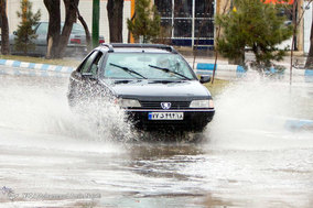 بارش باران در همدان