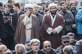 تجمع فاطمیون تهران در روز شهادت حضرت زهرا س در میدان شهید طهرانی مقدم