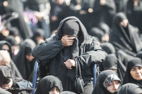 تجمع فاطمیون تهران در روز شهادت حضرت زهرا س در میدان شهید طهرانی مقدم