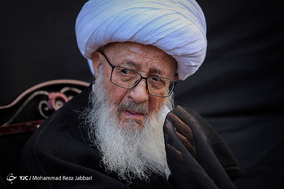 دسته عزاداری شهادت حضرت زهرا سلام الله علیها با حضور مراجع تقلید - قم