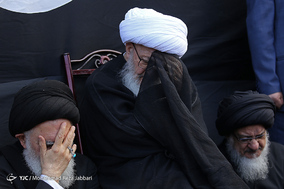 دسته عزاداری شهادت حضرت زهرا سلام الله علیها با حضور مراجع تقلید - قم