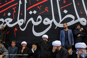 دسته عزاداری شهادت حضرت زهرا سلام الله علیها با حضور مراجع تقلید - قم