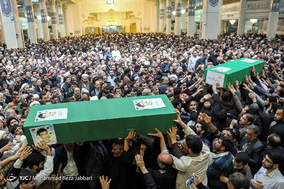 تشییع پیکر سه شهید جبهه مقاومت در قم
