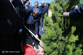 مراسم هفته درختکاری با حضور خانواده های معظم شهدا و ایثارگران