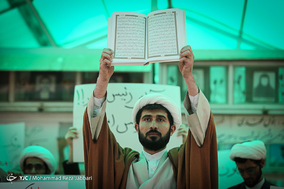 تجمع طلاب در اعتراض به سفر وزیر امور خارجه فرانسه به ایران - قم