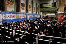 دیدار جمعی از جوانان و نوجوانان عازم اردوهای راهیان نور با رهبر معظم انقلاب