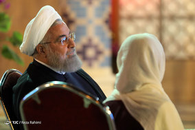 حضور رئیس جمهور در مراسم تحویل سال ۱۳۹۷ در جمع خانواده‌های زلزله‌زده کرمانشاه
