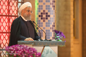حضور رئیس جمهور در مراسم تحویل سال ۱۳۹۷ در جمع خانواده‌های زلزله‌زده کرمانشاه