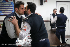 لحظه تحویل سال نو در ایستگاه 64 آتش نشانی تهران