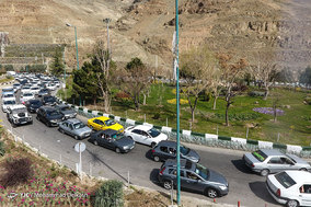 ترافیک سنگین در محور کرج - چالوس