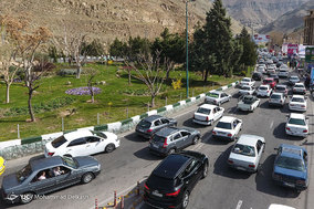 ترافیک سنگین در محور کرج - چالوس