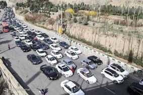 ترافیک سنگین در محور کرج - چالوس