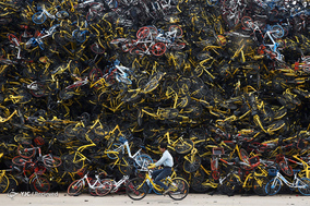 The Bike-Share Oversupply in China Huge Piles of Abandoned and Broken Bicycles