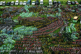 The Bike-Share Oversupply in China Huge Piles of Abandoned and Broken Bicycles