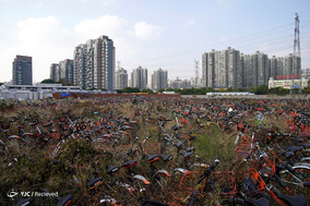 The Bike-Share Oversupply in China Huge Piles of Abandoned and Broken Bicycles