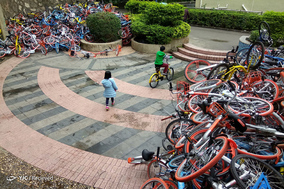 The Bike-Share Oversupply in China Huge Piles of Abandoned and Broken Bicycles