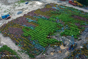 The Bike-Share Oversupply in China Huge Piles of Abandoned and Broken Bicycles