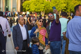 بازدید مسافران نوروزی از مجموعه سعدیه شیراز