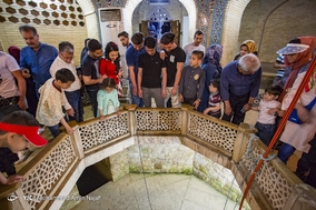 بازدید مسافران نوروزی از مجموعه سعدیه شیراز