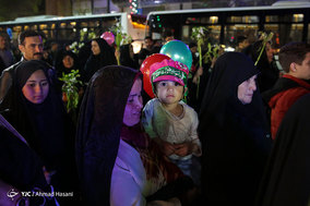 گلباران حرم امام رضا (ع) در شب میلاد امام جواد (ع)