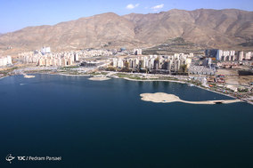گشت هوایی هلال احمر بر فراز منطقه چیتگر