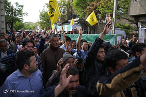تشییع پیکر مطهر سه شهید مدافع حرم تیپ فاطمیون - مشهد مقدس