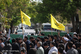 تشییع پیکر مطهر سه شهید مدافع حرم تیپ فاطمیون - مشهد مقدس