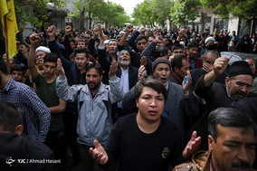 تشییع پیکر مطهر سه شهید مدافع حرم تیپ فاطمیون - مشهد مقدس