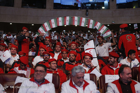 مراسم تقدیر از امدادگران،‌ داوطلبان و جوانان هلال‌احمر