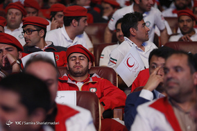 مراسم تقدیر از امدادگران،‌ داوطلبان و جوانان هلال‌احمر