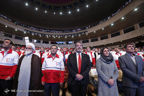 مراسم تقدیر از امدادگران،‌ داوطلبان و جوانان هلال‌احمر