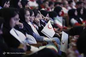 مراسم تقدیر از امدادگران،‌ داوطلبان و جوانان هلال‌احمر