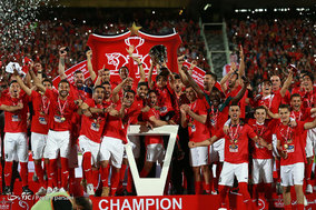 جشن قهرمانی تیم فوتبال پرسپولیس در لیگ برتر فوتبال