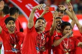 جشن قهرمانی تیم فوتبال پرسپولیس در لیگ برتر فوتبال