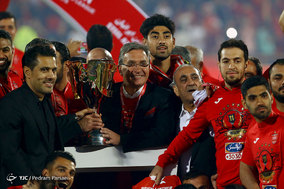جشن قهرمانی تیم فوتبال پرسپولیس در لیگ برتر فوتبال