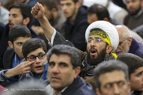 تجمع حوزویان همدان علیه مواضع اخیر دولت آمریکا