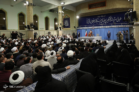 دیدار شرکت‌کنندگان در کنگره نقش شیعه در پیدایش و گسترش علوم اسلامی با رهبر معظم انقلاب