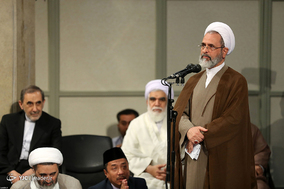 دیدار شرکت‌کنندگان در کنگره نقش شیعه در پیدایش و گسترش علوم اسلامی با رهبر معظم انقلاب