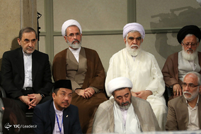 دیدار شرکت‌کنندگان در کنگره نقش شیعه در پیدایش و گسترش علوم اسلامی با رهبر معظم انقلاب