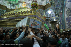 تشییع پیکر شهید مدافع حرم سالم صفرزاده - قم