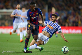 دیدار تیم های فوتبال بارسلونا و رئال سوسیداد