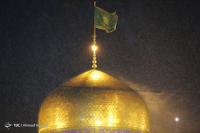 بارش رحمت الهی در مشهد مقدس