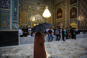 بارش رحمت الهی در مشهد مقدس