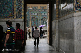 بارش رحمت الهی در مشهد مقدس