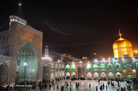 بارش رحمت الهی در مشهد مقدس