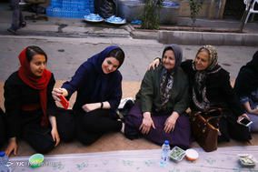 سفره افطاری خیابانی محله قصر الدشت