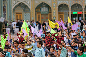 آیین ترتیل خوانی نوجوانان قمی در حرم مطهر حضرت معصومه(س)‎
