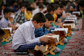 آیین ترتیل خوانی نوجوانان قمی در حرم مطهر حضرت معصومه(س)‎