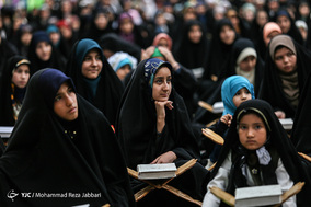 آیین ترتیل خوانی نوجوانان قمی در حرم مطهر حضرت معصومه(س)‎