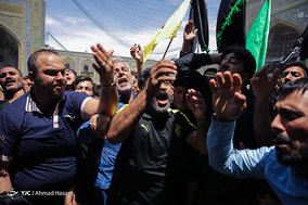 تشییع پیکر شهید مدافع حرم گل آقا مرادی در مشهد